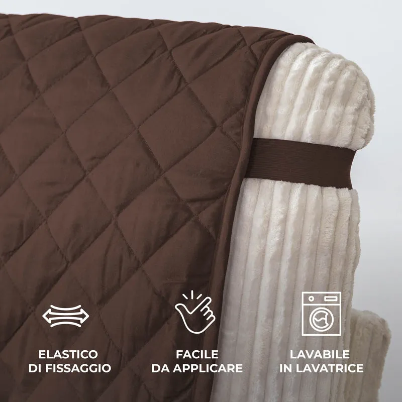 Copridivano Trapuntato con Braccioli Antimacchia Impermeabile con Elastico Antiscivolo Il Gruppone