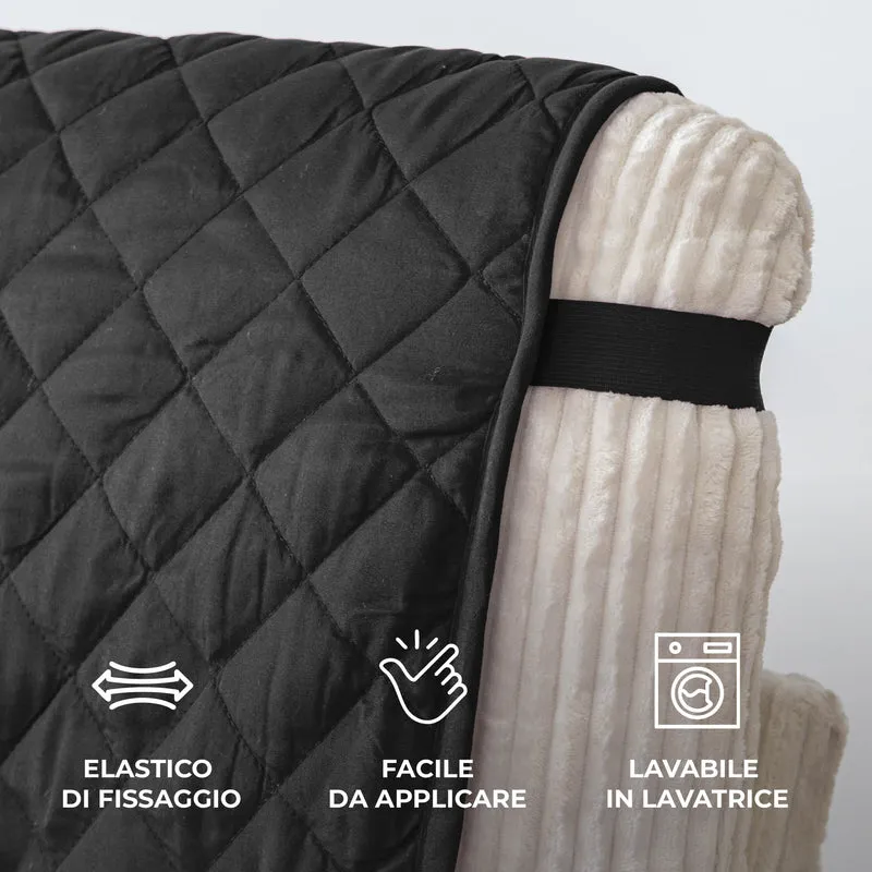 Copridivano Trapuntato con Braccioli Antimacchia Impermeabile con Elastico Antiscivolo Il Gruppone
