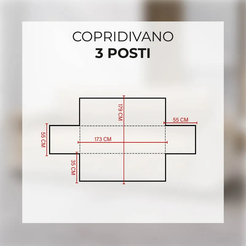 Copridivano Trapuntato con Braccioli Antimacchia Impermeabile con Elastico Antiscivolo Il Gruppone