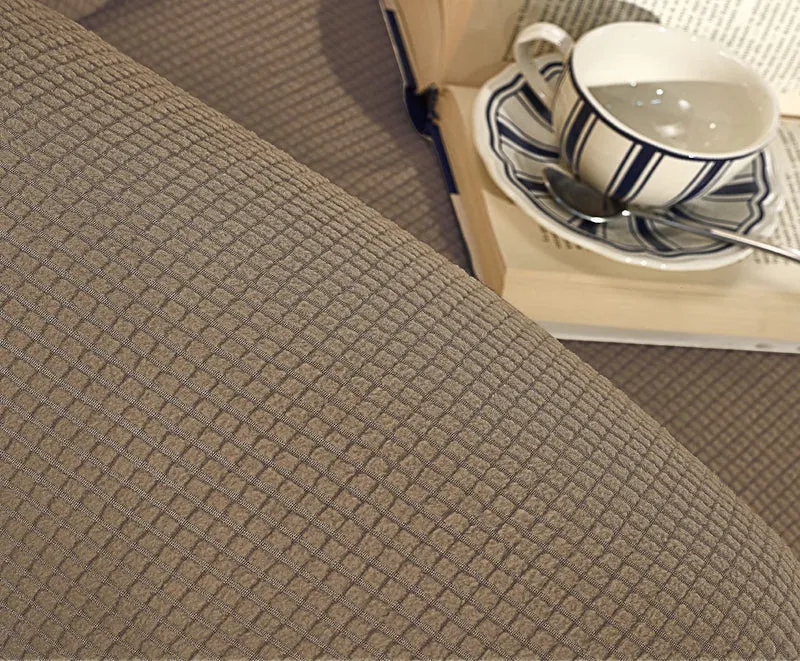 Copridivano Elasticizzato Jacquard Modello Harry Antiscivolo Antigraffio Universale con Braccioli Il Gruppone
