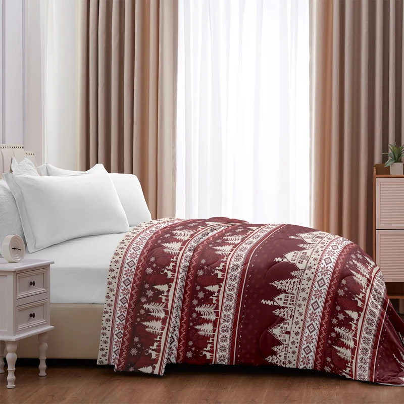 Trapunta Matrimoniale Invernale Stampata con Imbottitura Anallergica Made in Italy Il Gruppone