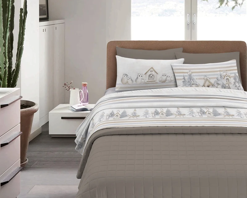 Completo Letto in Flanella Calda e Morbida Anti-Pilling Il Gruppone