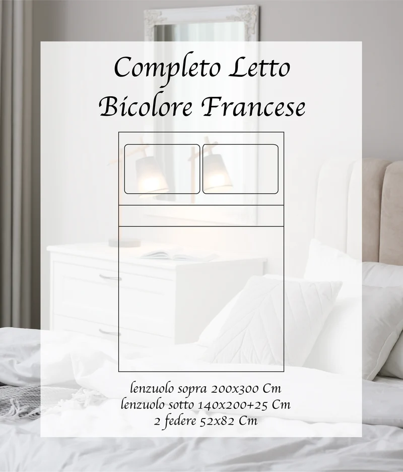 Completo Letto Bicolore in Flanella Calda e Morbida Anti-Pilling Il Gruppone