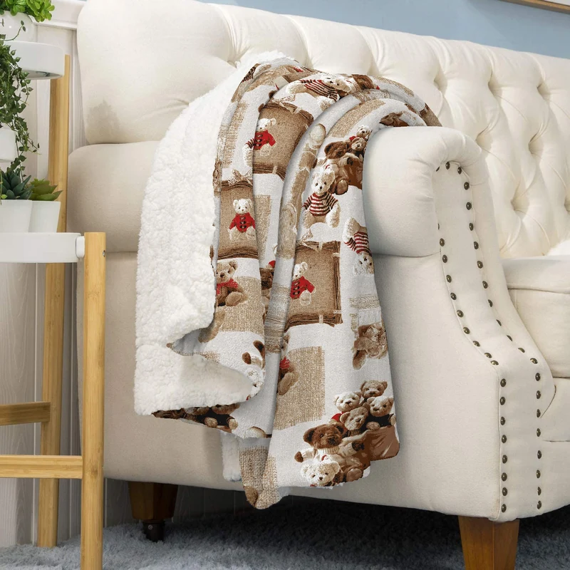 Coperta Invernale Pile Sherpa Morbida Effetto Pelliccia Il Gruppone