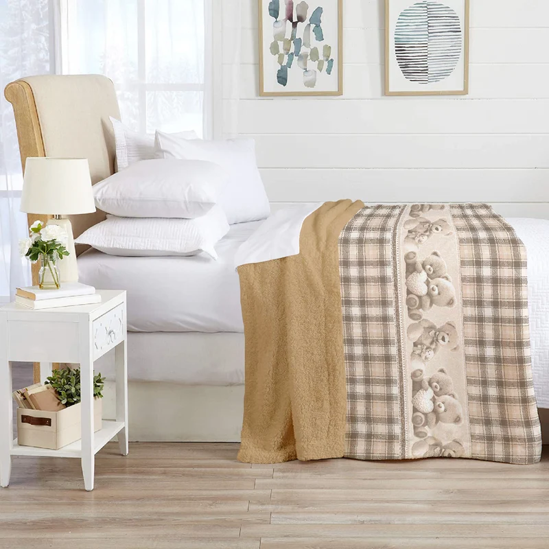 Coperta Invernale Pile Sherpa Morbida Effetto Pelliccia Il Gruppone