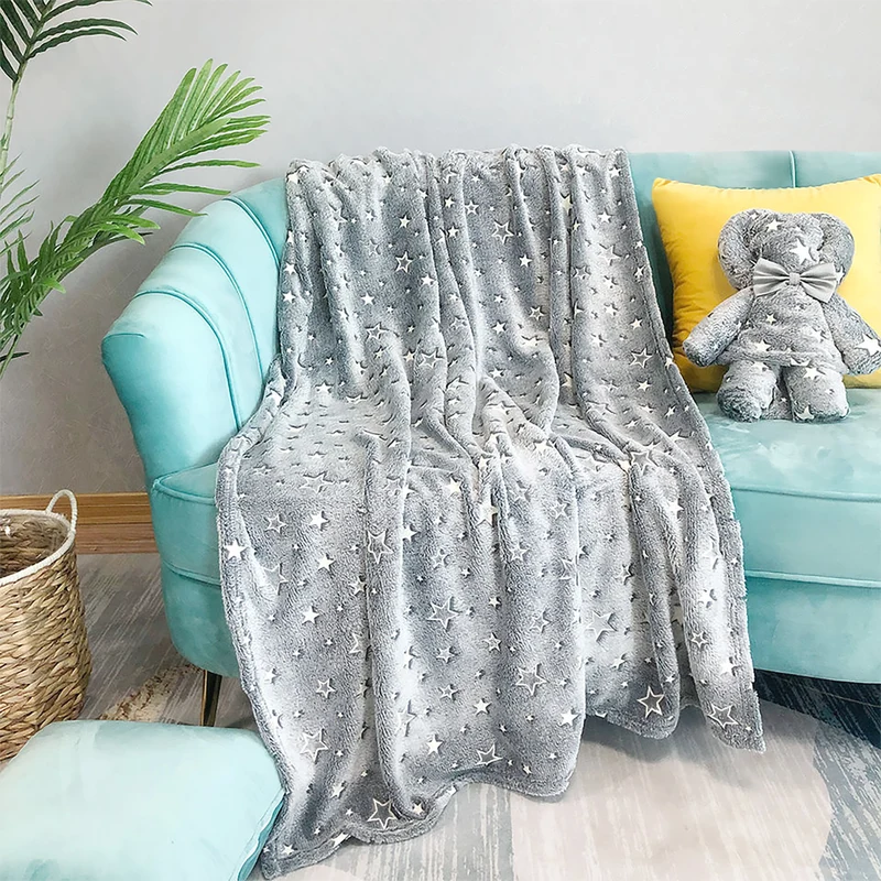 Coperta Night Glow in Pile 240 g/mq con Effetto Luminescente Il Gruppone