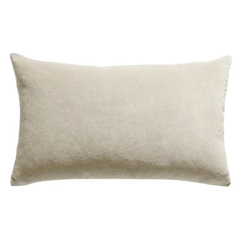 Cuscino in Velluto e Cotone Chambray Tinta Unita - Elise