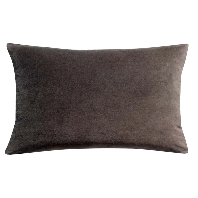 Cuscino in Velluto e Cotone Chambray Tinta Unita - Elise