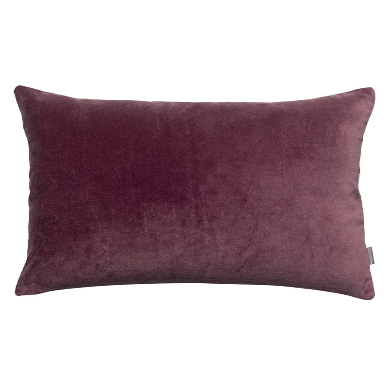 Cuscino in Velluto e Cotone Chambray Tinta Unita - Elise