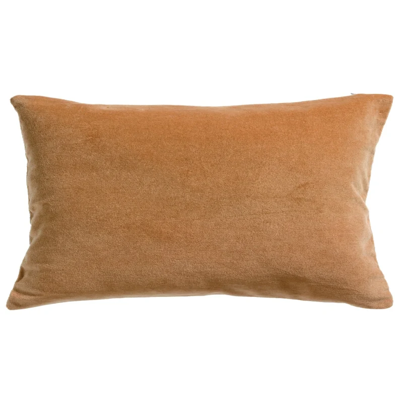 Cuscino in Velluto e Cotone Chambray Tinta Unita - Elise