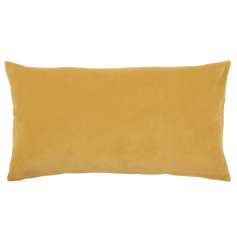 Cuscino in Velluto e Cotone Chambray Tinta Unita - Elise