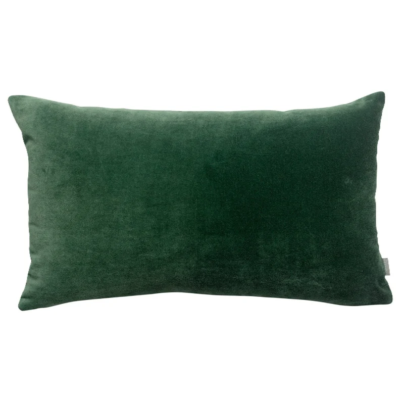 Cuscino in Velluto e Cotone Chambray Tinta Unita - Elise