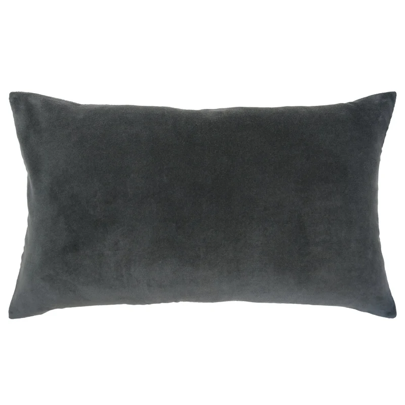 Cuscino in Velluto e Cotone Chambray Tinta Unita - Elise