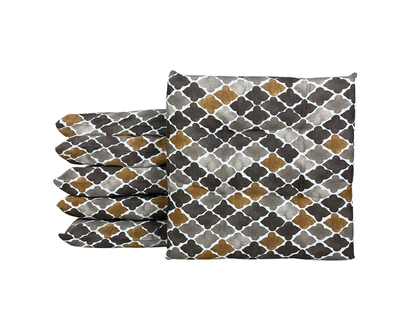 Set Cuscini per Sedia Imbottiti 6 cm con Lacci 4 Punti in Cotone 40x40 Made in Italy Il Gruppone