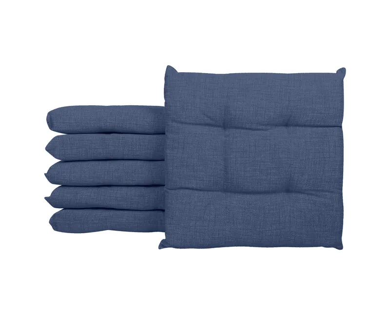 Set Cuscini per Sedia Imbottiti 6 cm con Lacci 4 Punti in Cotone 40x40 Made in Italy Il Gruppone