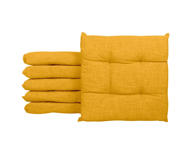 Set Cuscini per Sedia Imbottiti 6 cm con Lacci 4 Punti in Cotone 40x40 Made in Italy Il Gruppone