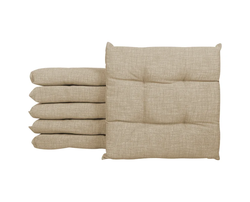 Set Cuscini per Sedia Imbottiti 6 cm con Lacci 4 Punti in Cotone 40x40 Made in Italy Il Gruppone
