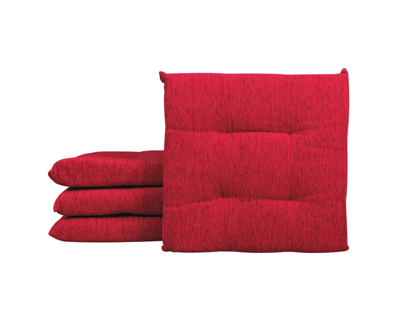 Set Cuscini per Sedia Effetto Lino Imbottiti 6 cm con Lacci 4 Punti 40x40 in Cotone Made in Italy Il Gruppone
