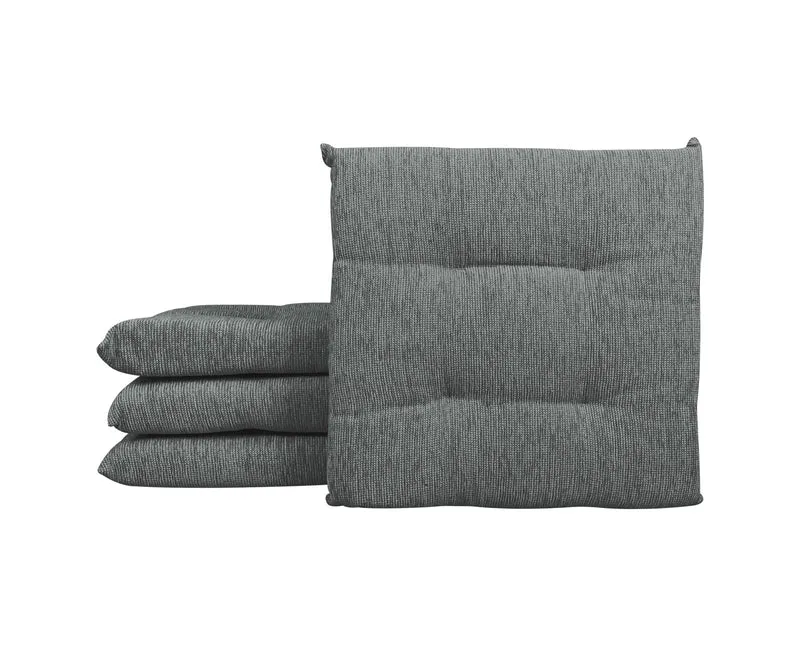 Set Cuscini per Sedia Effetto Lino Imbottiti 6 cm con Lacci 4 Punti 40x40 in Cotone Made in Italy Il Gruppone