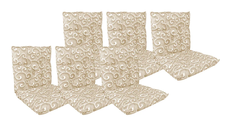 Set Cuscini per Sedia con Schienale ed Elastico 40x80 cm Il Gruppone