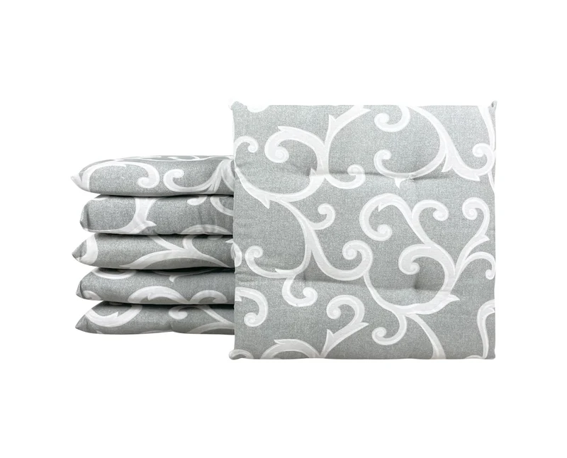 Set Cuscini per Sedia Barocco 40x40 in Cotone Imbottiti 6 cm con Lacci 4 Punti Made in Italy Il Gruppone