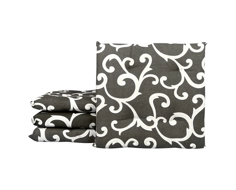 Set Cuscini per Sedia Barocco 40x40 in Cotone Imbottiti 6 cm con Lacci 4 Punti Made in Italy Il Gruppone