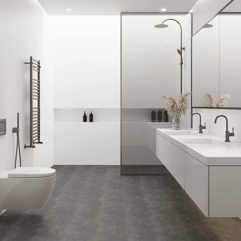 ML-DESIGN | Vinylboden Klick 50 Stück Klicksystem mit Belastungsklasse 34, 61 x 30,5 cm x 4,2 mm 9,3m² PVC Grau Zement Dunkel Bodenbelag Betonoptik