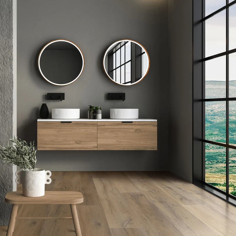 ML-DESIGN | Vinylboden Klick 35 Stück Klicksystem mit Belastungsklasse 34, 122 x 18 cm x 4,2 mm 7,7m² PVC Eiche Rustikal Hell Holzoptik Bodenbelag