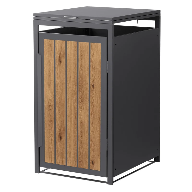 Mülltonnenbox Mülltonnenverkleidung Streben Design für bis zu 4 Tonnen je 240L aus Stahl