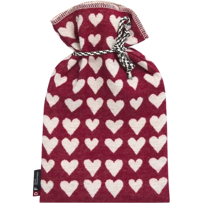 Borsa dell'acqua calda in Pile di Cotone fantasia - Hearts