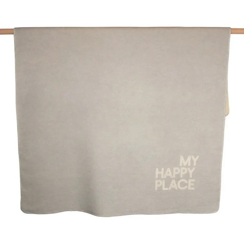 Coperta in Velluto di Cotone Tinta Unita - My Happy Place