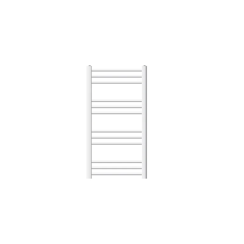 Elektrischer Badheizkörper mit Heizstab 600W 500x800 mm Weiß gebogen Seitenanschluss & Thermostat LuxeBath