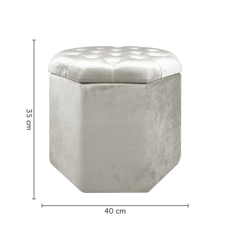 Pouf Ottagonale Contenitore Poggiapiedi Salotto In Velluto Sgabello Il Gruppone
