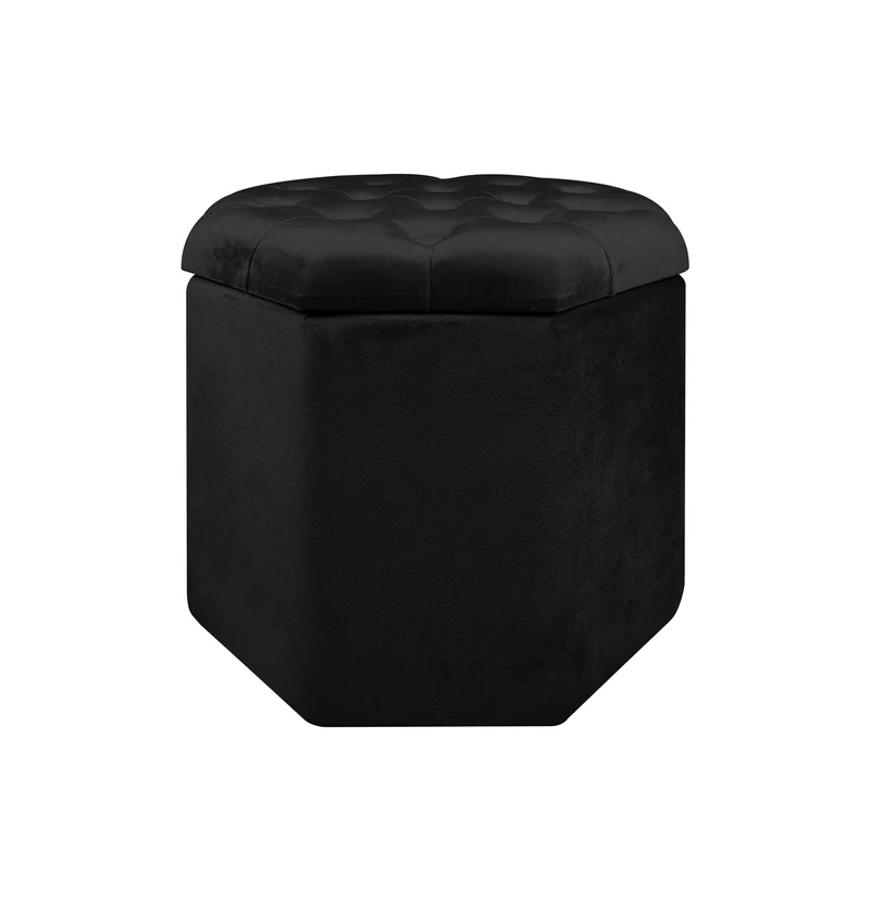 Pouf Ottagonale Contenitore Poggiapiedi Salotto In Velluto Sgabello Il Gruppone