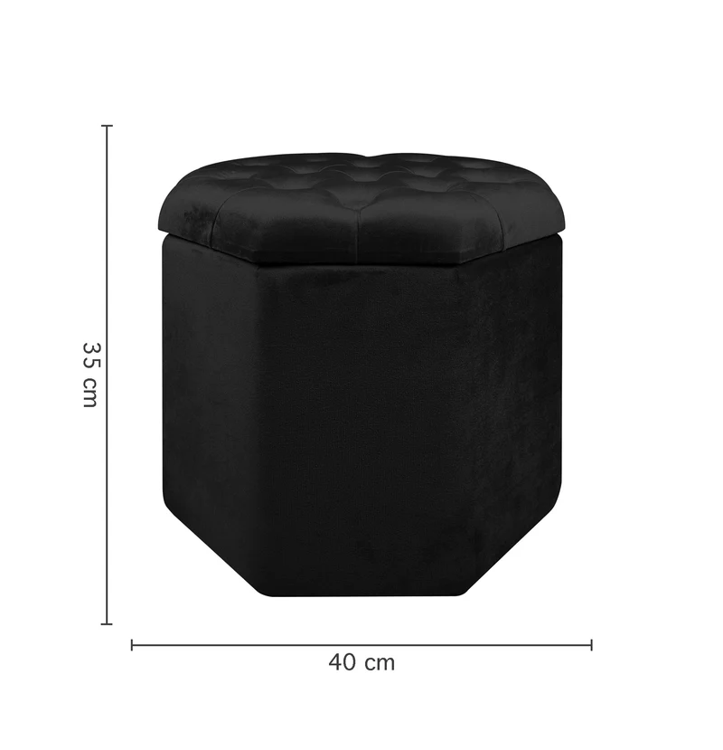 Pouf Ottagonale Contenitore Poggiapiedi Salotto In Velluto Sgabello Il Gruppone