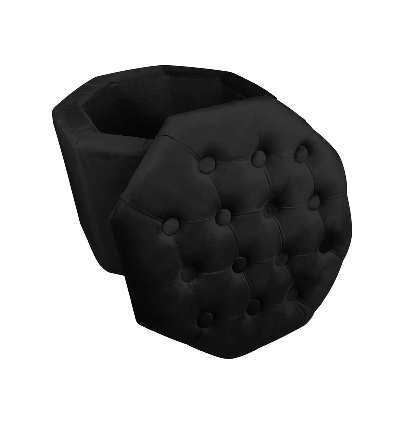 Pouf Ottagonale Contenitore Poggiapiedi Salotto In Velluto Sgabello Il Gruppone