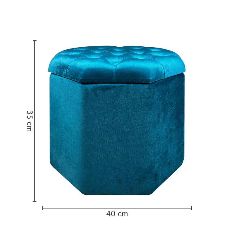 Pouf Ottagonale Contenitore Poggiapiedi Salotto In Velluto Sgabello Il Gruppone