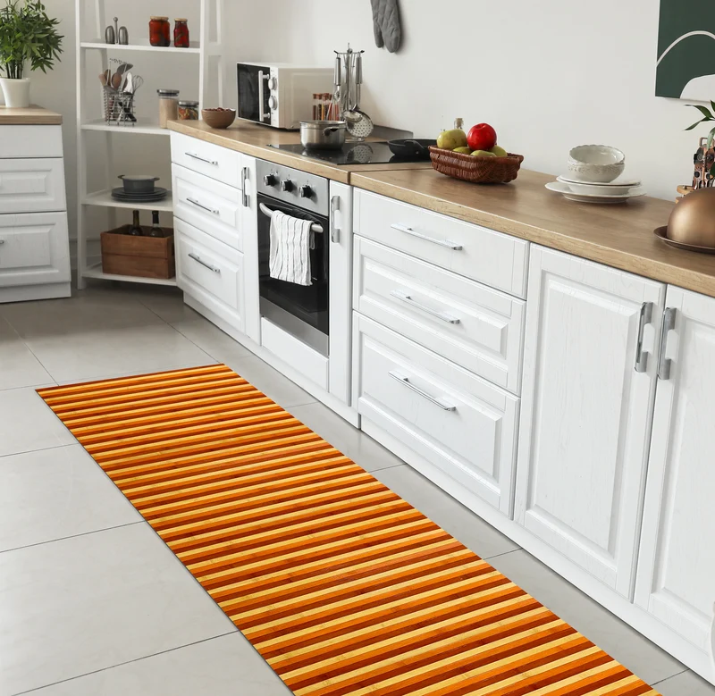 Tappeto passatoia made in Italy in Vero Bamboo Naturale 7 misure 7 colori