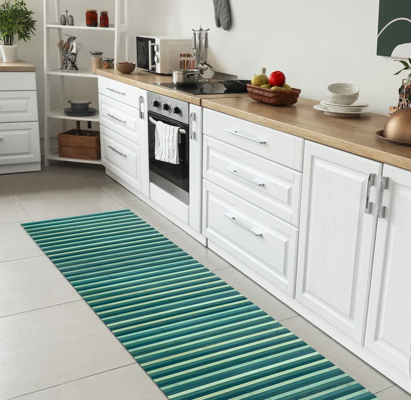 Tappeto passatoia made in Italy in Vero Bamboo Naturale 7 misure 7 colori