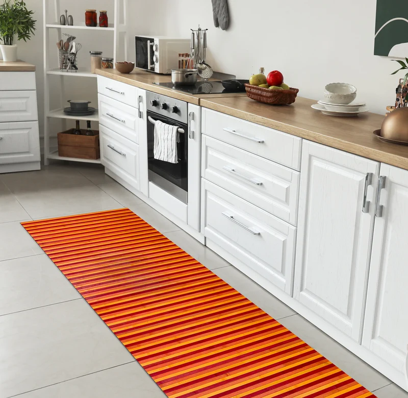 Tappeto passatoia made in Italy in Vero Bamboo Naturale 7 misure 7 colori