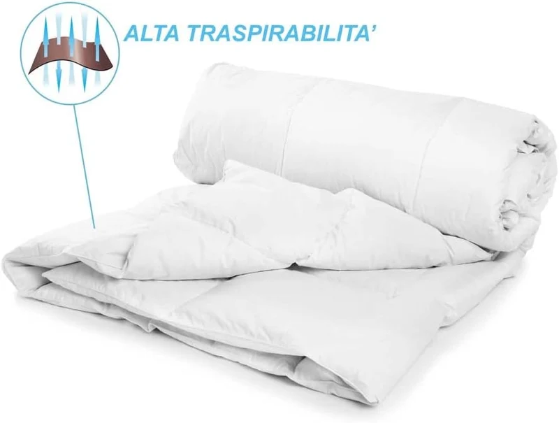 Piumino Estivo in Morbida Microfibra Bianco Sottile Anallergico Il Gruppone