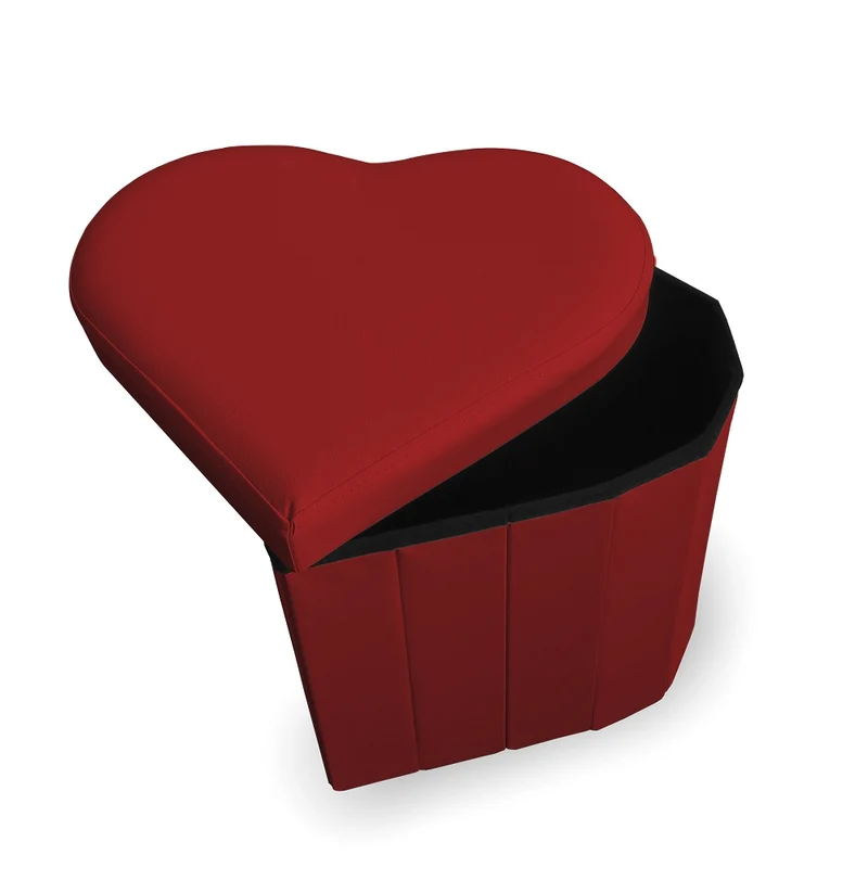 Pouf Contenitore a forma di cuore ecopelle Il Gruppone