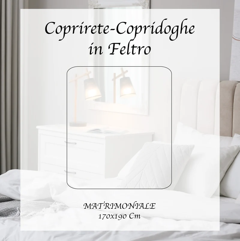 Coprirete in Feltro Anallergico Traspirante con Lacci e Ganci Made in Italy Il Gruppone