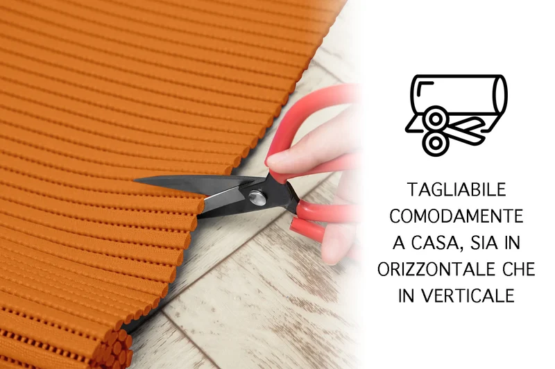 Passatoia Cucina Tappeto Multiuso H 65 Cm In Gomma Forata Morbido Antiscivolo