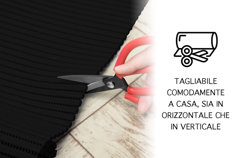 Passatoia Cucina Tappeto Multiuso H 65 Cm In Gomma Forata Morbido Antiscivolo