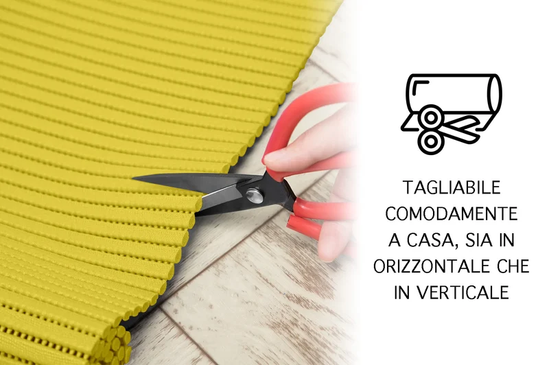 Passatoia Cucina Tappeto Multiuso H 65 Cm In Gomma Forata Morbido Antiscivolo