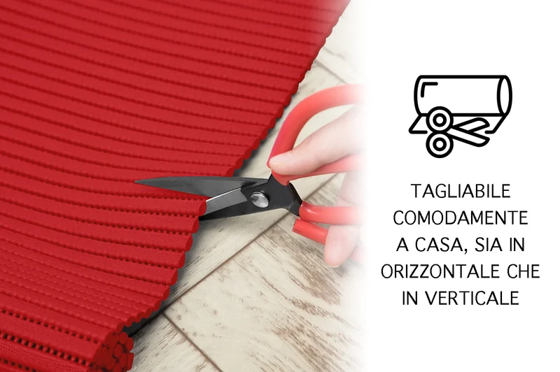 Passatoia Cucina Tappeto Multiuso H 65 Cm In Gomma Forata Morbido Antiscivolo