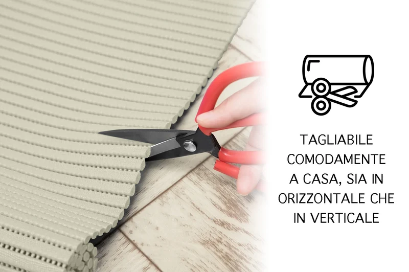 Passatoia Cucina Tappeto Multiuso H 65 Cm In Gomma Forata Morbido Antiscivolo
