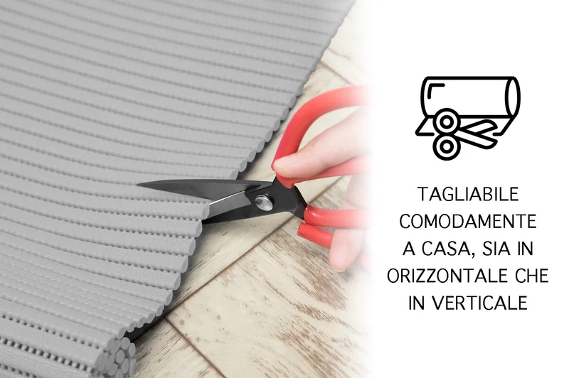 Passatoia Cucina Tappeto Multiuso H 65 Cm In Gomma Forata Morbido Antiscivolo