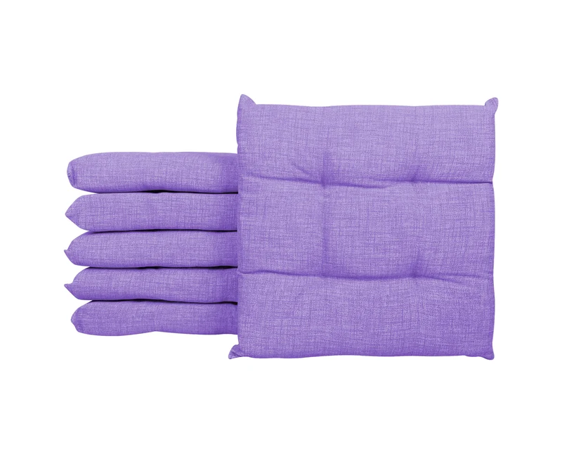 Set 6 Cuscini Imbottiti per Sedia 40x40 in Cotone con Lacci 4 Punti Made in Italy Il Gruppone